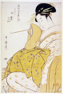 Komurasaki de la maison de thé Tamaya - Kitagawa Utamaro