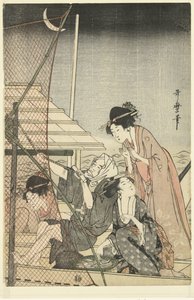 Pêche nocturne - Kitagawa Utamaro