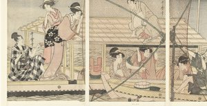 Pêche nocturne - Kitagawa Utamaro
