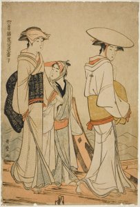 Plaisirs des quatre saisons : Couleurs et parfums des fleurs, gauche - Kitagawa Utamaro