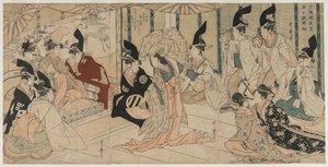 Scène adaptée de la pièce Le Trésor des fidèles vassaux Chushingura, fin des années 1790 - Kitagawa Utamaro