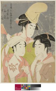Seiro niwaka onna geisha no bu : Asazumabune Ogiuri Uta....., 1793