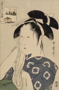 La Veuve Asahiya, de la série Beautés Renommées Comparées aux Six Poètes Immortels