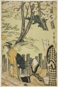 Le quai à Mimeguri - Kitagawa Utamaro