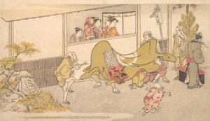 La danse du lion, 1789 - Kitagawa Utamaro