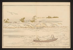 Les rives de la rivière Sumida sous la neige - Kitagawa Utamaro