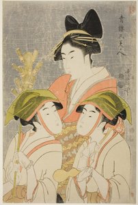 Trois beautés de Yoshiwara (Seiro san bijin) - Kitagawa Utamaro