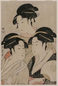 Tomimoto Toyohina, Takashimaya Ohisa et Naniwaya Okita - Kitagawa Utamaro
