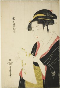 Tomimoto Toyohina, vers 1793 (gravure sur bois en couleur ; oban) - Kitagawa Utamaro