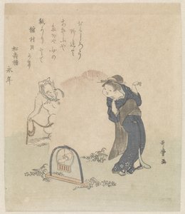 Femme près d