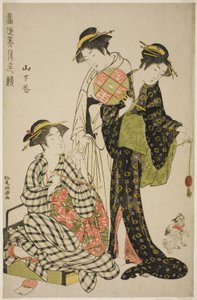 Fleurs de Yamashita (Yamashita hana), de la série "Concours de beautés contemporaines (Tosei bijin iro kurabe)" - Kitao Masanobu