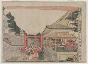 Chushingura : Acte IV de la série Images en perspective pour La Maison du Trésor de la Loyauté, vers 179 - Kitao Masayoshi