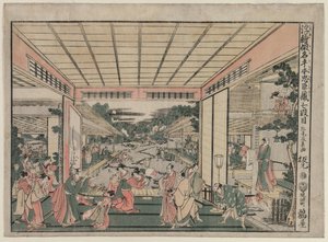 Chushingura : Acte VII de la série Images en perspective pour La Maison du Trésor de la Loyauté, vers 17 - Kitao Masayoshi