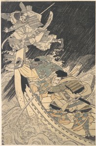 Minamoto Yoshitsune et son serviteur, le moine Benkei - Kitao Masayoshi