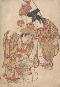 Garçons déguisés en Daikoku et Ebisu - Kitao Shigemasa