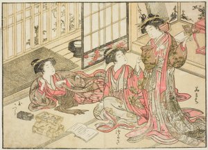 Courtisanes de Kado Daikokuya, du livre "Miroir des Belles Femmes des Quartiers de Plaisir (Seiro bijin awase sugata kagami)," vol. 2