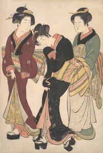 Deux geishas et une servante, vers 1790