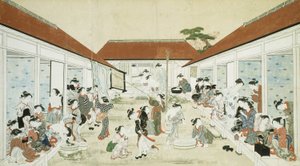 Bains et blanchisserie pour femmes - Kitao Shigemasa