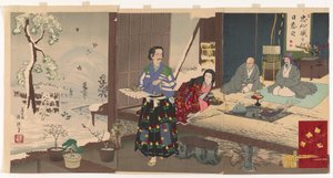 Chushingura, Yuranosuke à la retraite - Kiyochika Kobayashi