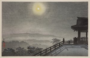 Soirée de lune fraîche à Kiyomizudo dans la capitale orientale - Kiyochika Kobayashi