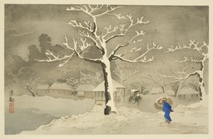 Berge inférieure à Mimeguri, Mukojima - Kiyochika Kobayashi