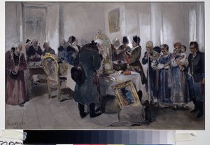Vente aux enchères de serfs - Klavdiy Vasilievich Lebedev