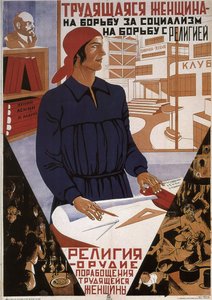Femme travailleuse dans la lutte pour le socialisme, lutte contre la religion, 1931