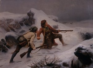 Chasse au renne - Knud Bergslien