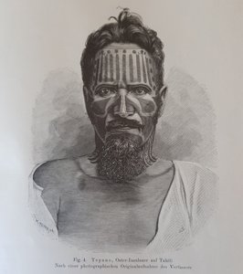 Juan Tepano, illustration de "Über die Tätowirung der Oster-Insulaner" par Hjalmar Stolpe