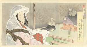 Hotoke chez les nonnes - Kobayashi Kiyochika