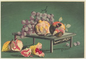 Grenades et raisins - Kobayashi Kiyochika