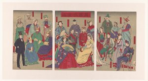 Représentation des costumes de tous les pays - Kobayashi Kiyochika