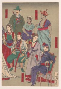 Représentation des costumes de tous les pays - Kobayashi Kiyochika