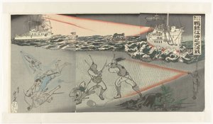 Édition spéciale du 20 septembre sur la grande bataille sous-marine dans la rivière Yalu - Kobayashi Toshimitsu