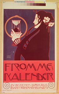 Conception pour le calendrier Frommes, pour la 14e exposition de la Sécession de Vienne, 1902