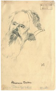 Portrait de Hermann Bahr 1863-1934, vers 1904 - Koloman Moser