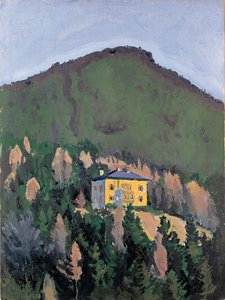 Villa Mautner Markhof am Semmering - Villa Mautner Markhof au Semmering ... (huile sur toile) - Koloman Moser