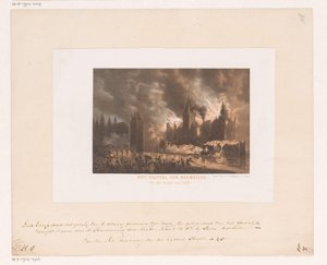 Incendie au château de Haamstede - Koninklijke Nederlandse Steendrukkerij van C.W. Mieling