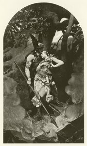 Wotan prend congé de Brunhild (gravure) - Konrad Dielitz