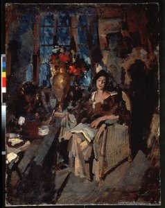 Portrait de femme - Konstantin Alekseevich Korovin