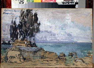 Projet de décor pour le ballet Le Lac des cygnes de Piotr Ilitch Tchaïkovski - Konstantin Alekseevich Korovin
