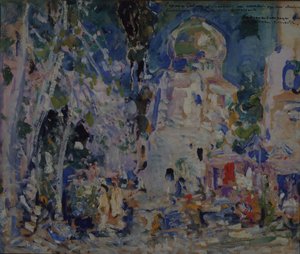 Décor de scène pour le ballet Le Mouron Rouge par F. Hartman, 1911 - Konstantin Alekseevich Korovin
