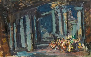 Palais de Cléopâtre, Salle égyptienne. Décor de scène pour l