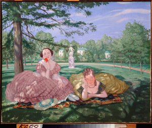 Deux femmes dans un parc