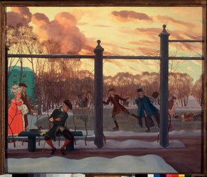 Hiver. Patinoire - Konstantin Andreevic Somov