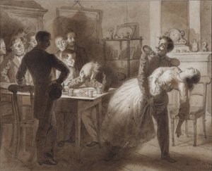 Illustration du poème La Femme du trésorier de Tambov par M. Lermontov, 1862 - Konstantin Dmitrievich Flavitski