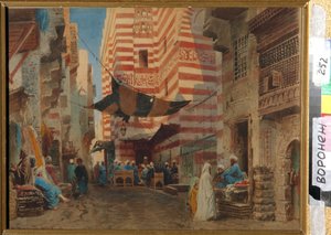 Dans les rues du Caire (Égypte) - Konstantin Egorovich Makovsky