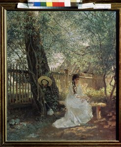 Dans le jardin - Konstantin Egorovich Makovsky