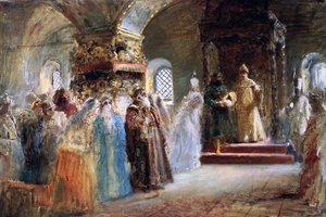Tsar Alexis Mikhaïlovitch (1629-76) choisissant une épouse