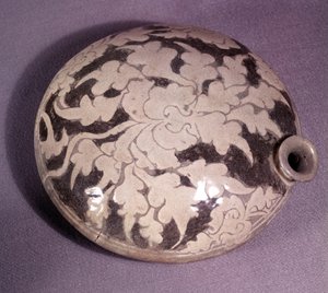 Art coréen : bouteille à vin en porcelaine. Période Koryo - Korean School
